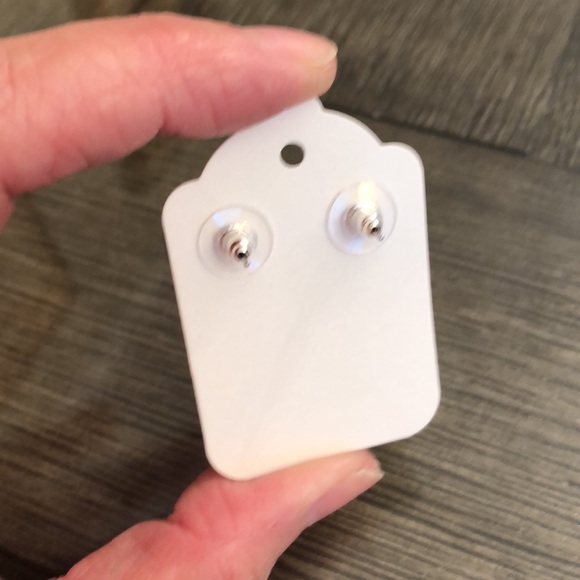 Vintage Light Blue Splatter & Glitter Bead / Ball Drop Earrings - Picture 13 of 13